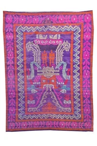 Amazing Hand Knotted Vintage Flat Weave Kilim Kilm Wool Area Rug 8 x 6 Ft - Picture 1 of 9