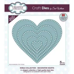 decorative hearts - noble dies -creative expression sue wilson - ced5536 - Picture 1 of 1