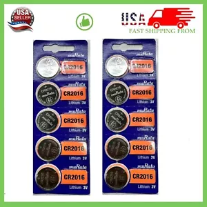10 x SONY/MURATA CR2016 Lithium Battery 3V Exp 2030 Pack 10 Coin Cell Battery - Picture 1 of 12