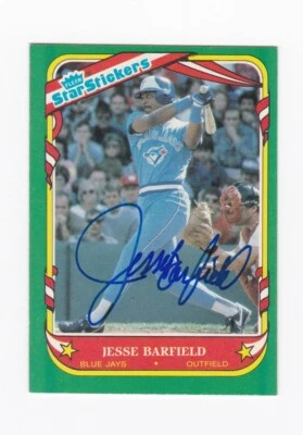 JESSE BARFIELD Signed Fleer card Toronto Blue Jays Autographed - Image 1 of 2