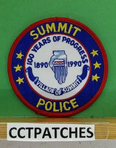 SUMMIT, ILLINOIS POLICE 100 YEARS OF PROGRESS SHOULDER PATCH IL - Picture 1 of 2