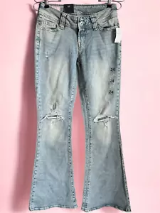GAP y2k Low Rise Denim Flare Jeans Sz 24 / 00 NWT - Picture 1 of 6