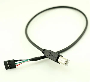 USB 2.0 Type B Male to Dupont 5 Pin Female Header Motherboard Adapter Cable 50cm - Picture 1 of 6