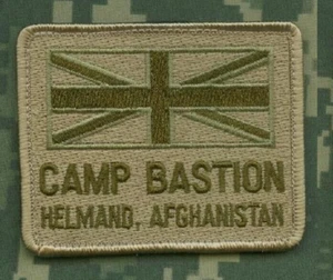 NATO ISAF CAMP BASTION HELMAND AFG SAS JTF2 velkrö PATCH UK FLAG Color won't Run - Picture 1 of 13