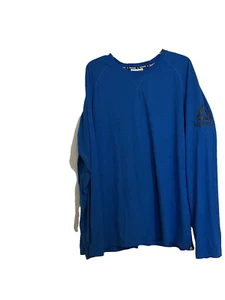 Men's Reebok Blue Long Sleeve Pull Over Shirt Size 3XL - Picture 1 of 3