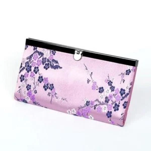 Cartera para mujer Cathayana brocada flor de cerezo malva - Imagen 1 de 2