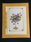 MOTHERS DAY Purple Flowers in Martini Glass 7x9" Greeting Card Art #MD7576