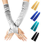 Etiquette Sunscreen Mittens Elbow Length Elastic Satin Cycling Driving Gloves