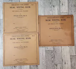 Hollis-Dann Music Course Writing Books 1-3 (1930 2nd Print) Mostly un-used - Picture 1 of 10