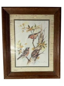 Vitg Framed Print Wall Art ‘Birds In a Tree’ Signed Paul Whitney Hunter 16.5" - Picture 1 of 5