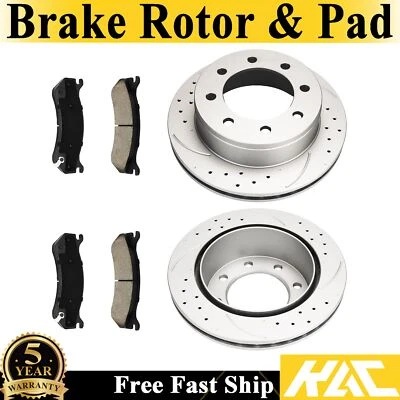 Pastillas rotores de freno traseros 55055+D785 para Chevy Silverado/GMC Sierra 2500 1999-2004 Foto 1 de 4