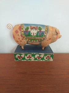 Jim Shore Heartwood Creek Pig Enesco 2004 Folk Art - Picture 1 of 15