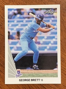 George Brett, Kansas City Royals - HOF - 1990 Leaf #178 - NmMt - Free Ship