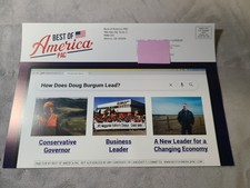 Doug Burgum Official Campaign Flier 8.5" X 12" Presidential Candidate 2024 ND 