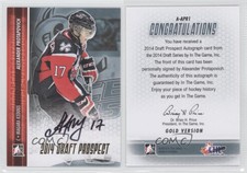 2014 ITG Draft Prospects Auto Gold /20 Alexander Protapovich #A-APR1 Auto