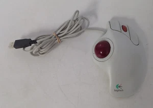 Logitech Trackman Marble Wheel T-BB13 USB Trackball Maus weiß - Bild 1 von 7
