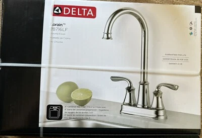 Delta  Lorain 28716LF Chrome 2-handle Bar and Prep Kitchen Faucet NEW - Image 1 of 3