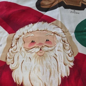 Vintage Cranston V.I.P. 15" Santa "Night Before Christmas" Stoff Panel Nähen UNGESCHNITTEN - Bild 1 von 7