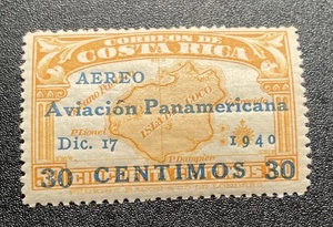 Costa Rica Luftpost OVP Briefmarke 1940 Scott #C55 postfrisch LHG OG - Bild 1 von 2