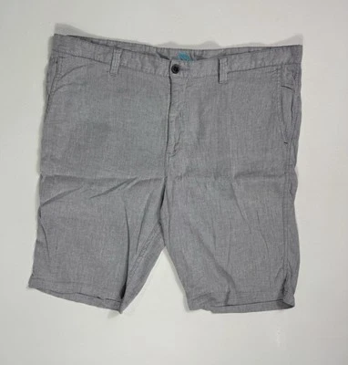 Tommy Bahama Pantalones Cortos Para Hombre 42 (44x12) Lino Elastizado Gris Vacaciones Moderno Informal Foto 1 de 4