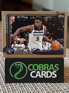 2025-26 Topps Gold #108 Anthony Edwards #352/2025 - Foto 1 di 2