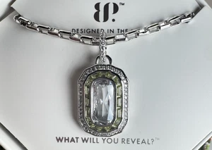 Bomb Party August Neck - NK23701 "Sun-dappled Citrus" Peridot/CZ - Remov Pendant - Picture 1 of 4
