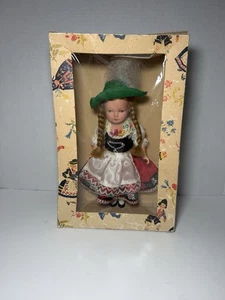 Vintage Gelenk Zelluloid Gura TeGernsee Mädchen Puppe mit Box mit Deutschland 9 Zoll - Bild 1 von 6