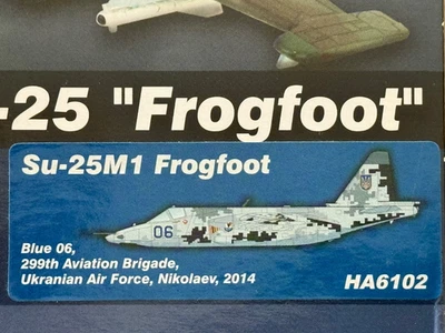 Hobby Master 1:72 Su-25M1 Frogfoot Blue 06 Ukrainian Air Force Model HA6102 - Image 1 of 3