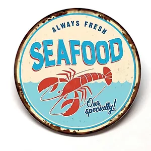 Fresh Seafood Lobster Fridge Magnet Retro Style BUY 3, GET 4 FREE MIX & MATCH - Picture 1 of 2