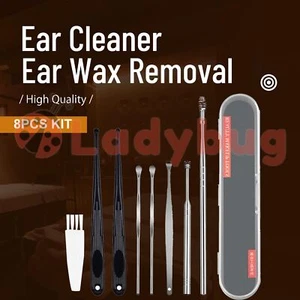 8 X Ear Cleaner Ear Wax Removal Remover Cleaning Tool Kit Spiral Tip Picker Too - Picture 1 of 11