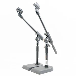 Proline MS112BK Desktop Mikrofonständer mit Shure Mikrofonclips (Paar) - Bild 1 von 5