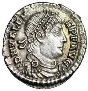 Valens AR Siliqua "Roma thront" Trier Auswahl extrem fein - Bild 1 von 5