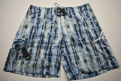 Columbia Hombres Azul Frente Plano Abridor de Botellas Cremallera Bolsillo Pantalones Cortos Baúles 44 x 11 Foto 1 de 4