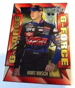 KURT BUSCH Signed 2001 Press Pass AUTOGRAPH Optima G-Force Insert NASCAR - Picture 1 of 3