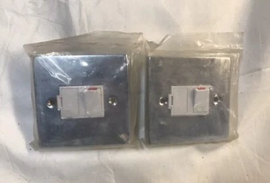 2x Polished Chrome 13 amp Fused Switched Spur Points New un- opened - Picture 1 of 5