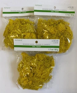 3 confezioni muschio di renna giallo brillante (1,7 oz/confezione) paesaggio floreale pasqua - Foto 1 di 1