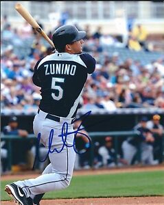 Signed 8x10 MIKE ZUNINO Seattle Mariners  Autographed photo- COA 