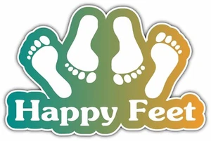 Happy Feet Bed Time Adult Sex Funny Car Bumper Window Vinyl Sticker Decal 5"X4" - Picture 1 of 1