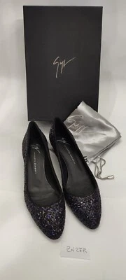 Giuseppe Zanotti Chaussure Femmes Éscarpin Glittery Noir/Bleu Size Ue 36 ZN27R - Photo 1/4