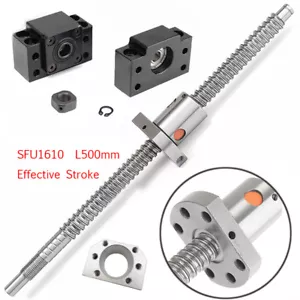 L500mm Travel Rolled Ball Screw SFU1610 Anti-backlash C7 BK/BF12 Support - Picture 1 of 5