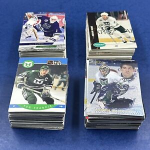 Lot of 200 Hartford Whalers Cards from Topps Fleer Score Upper Deck NHL Hockey