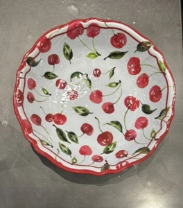 Simply Serv’d Melamine Serving Bowl 13.75”x 2.71”. New. Cherries Design.  - Picture 1 of 2