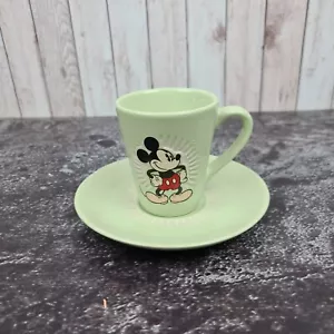 Disney Store Mickey Mouse Mini Espresso Cup And Saucer - Retro Design - Picture 1 of 4