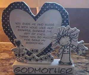 Godmother Sculpted Greeting Card By Enesco - Picture 1 of 3