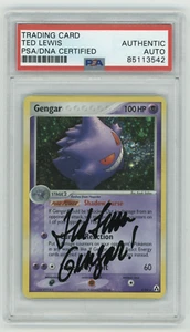PSA Signed Ted Lewis Gengar EX Legend Maker 5/92 Holo Rare - Picture 1 of 2