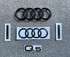 OEM Style Audi Q5 Audi Sport Gloss Black Front Rear Ring Badge Set Express POST