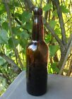 Vintage Amber Blob Top Beer Bottle J. Van Coutren & Brothers Kewanee Illinois