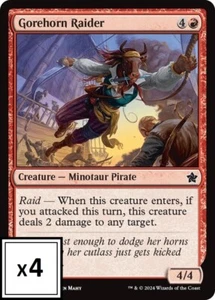 MTG (x4) Gorehorn Raider (x4) Playset (Foundations C#089) NM/LP - Bild 1 von 1