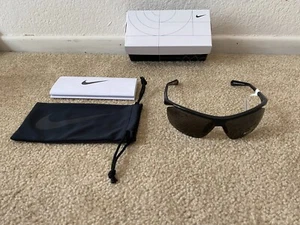 Nike Tailwind 12 Black Sunglasses Semi Rimless Flying Lens EV1128-001 New w/Box - Picture 1 of 12