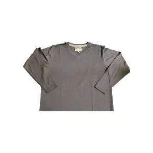 Mens Size XL Grizzly Mountain Long Sleeve Gray V Neck Soft Top Shirt - Picture 1 of 9